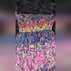 Self Esteem Multicolor Abstract Dress